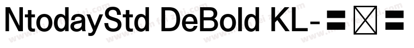NtodayStd DeBold KL字体转换